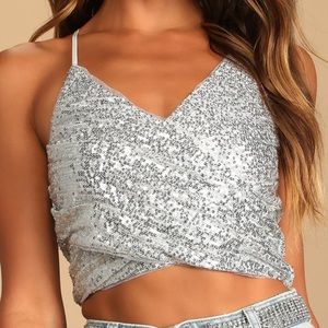 Lulu’s Sequin Crop Top